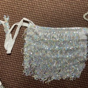 Metallic swimsuit coverup